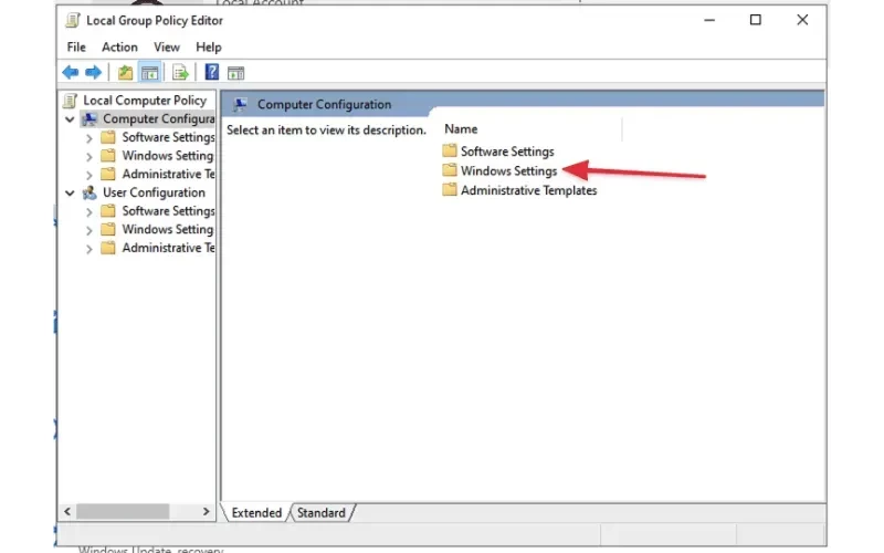 Ấn chọn Windows Settings