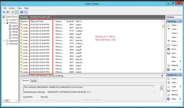 VPS tr&ecirc;n đ&atilde; bị scan mật khẩu 6s &ndash; 7s tr&ecirc;n lần