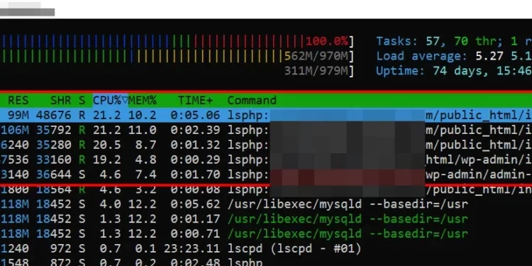X&aacute;c định tiến tr&igrave;nh n&agrave;o ti&ecirc;u hao CPU
