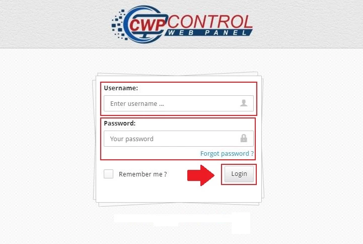 Truy cập v&agrave;o giao diện CentOS Web Panel