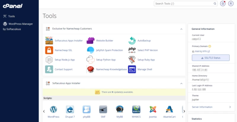 Phần mềm quản l&yacute; VPS cPanel