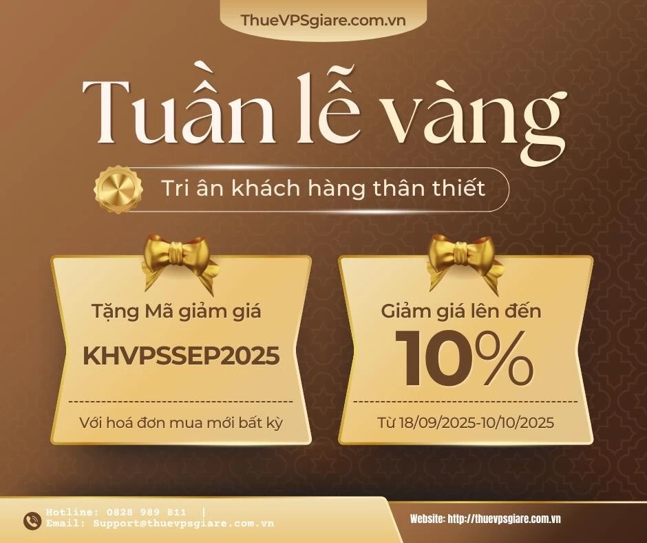 Mã giảm giá lên đến 10% khi đăng ký VPS